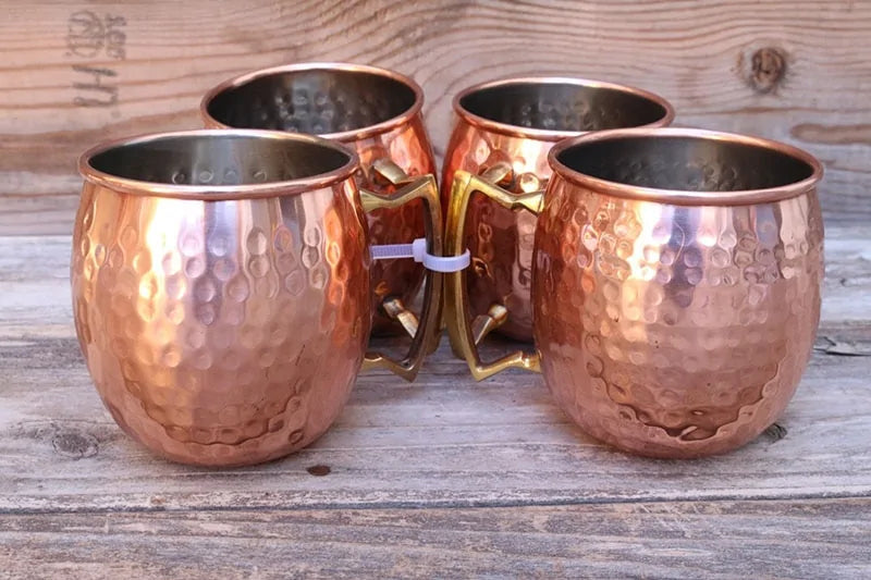 Gehamerde Koperbeker-Set - ChillCopper