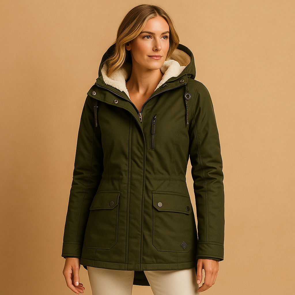 Manoria Lange Winterjas voor Dames – Warm en Elegant