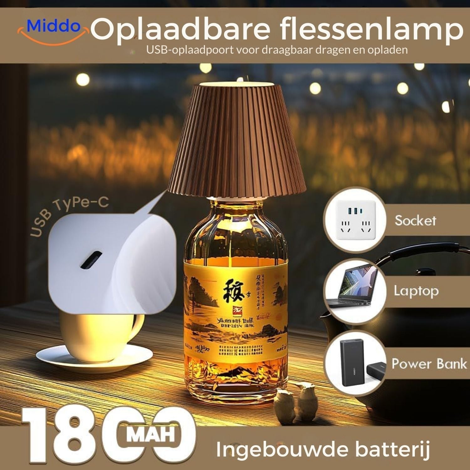 LumaGlow Flessenlamp | Transformeer elke fles in een fascinerend lichtspel!