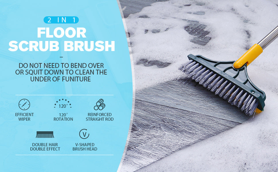 LuxClean Luxe Reinigingsborstel | 2-in-1 borstel met zachte schraper voor optimale reiniging