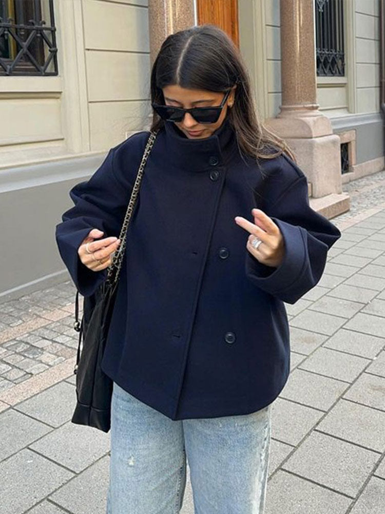 Doppelknopf Damesjack Elegance – Korte Chic Jas met Comfortabele Pasvorm