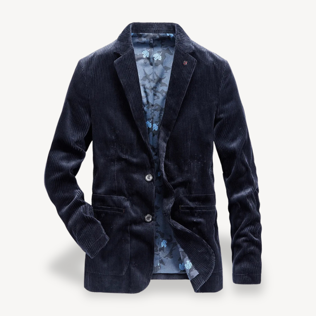 Heren Cordura Klassieke Blazer – Slim Fit Corduroy Jas in Retro-stijl