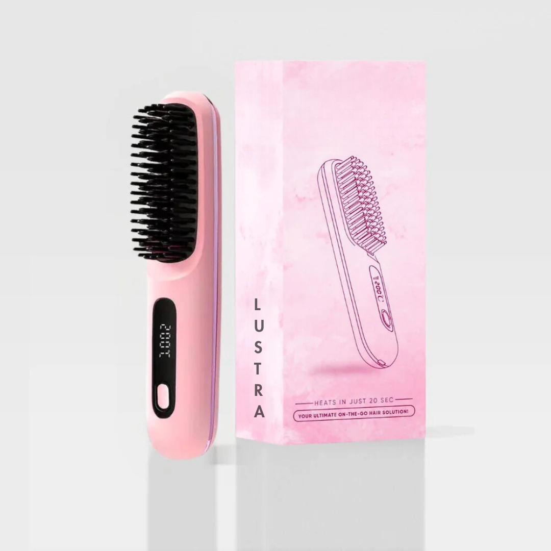 StyleEase Elektrische LCD Haarstyler Kam | Glad, Stijl en Glans Onderweg
