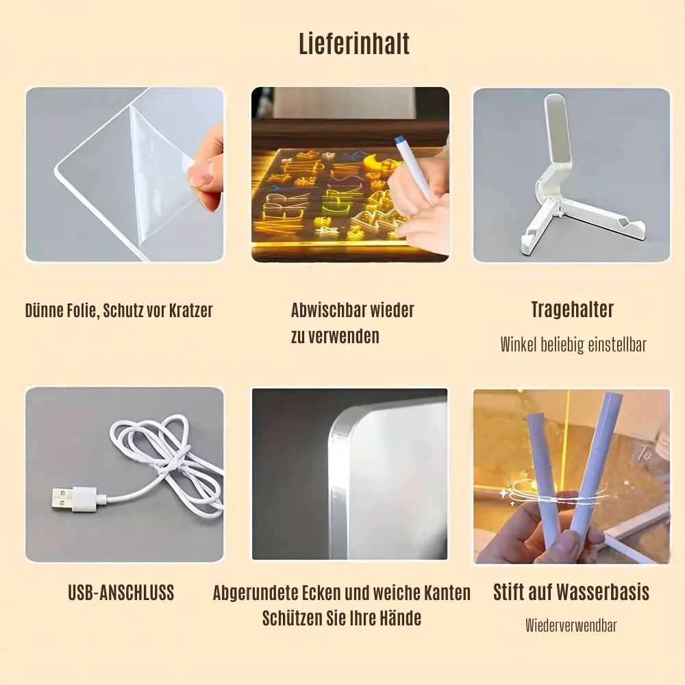 LumiArt LED-tekenbord | Creatief tekenbord voor briljante kunstwerken