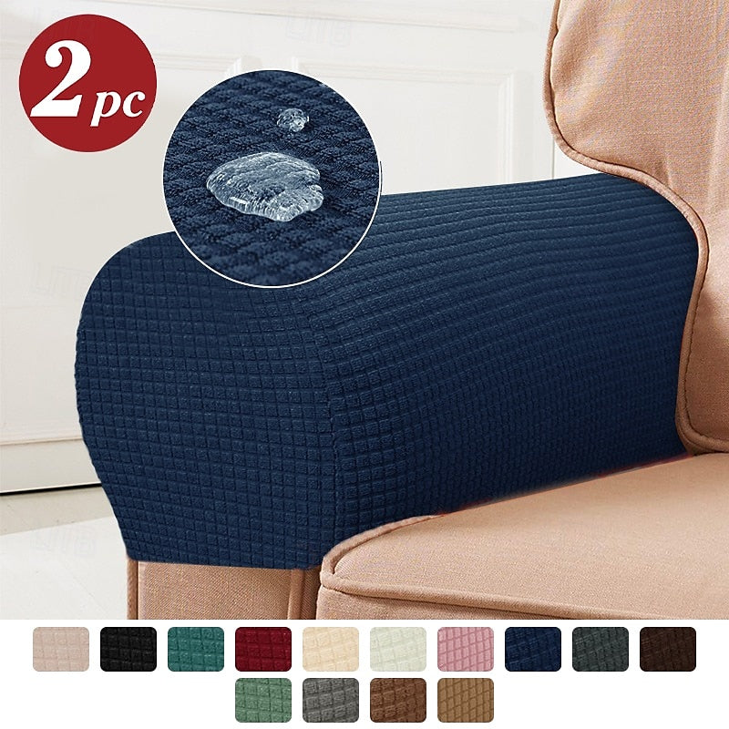 Stretch Armleuninghoezen – Spandex Hoezen voor Stoelen & Fauteuils, Set van 2, Bordeaux