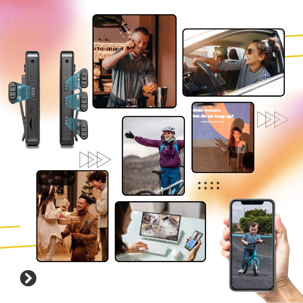 OTG Compatibele Draadloze Vlog Bodycamera