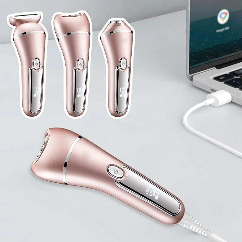 SkinGlide 3-in-1 Elektrisch Scheerapparaat – Waterdicht en Oplaadbaar