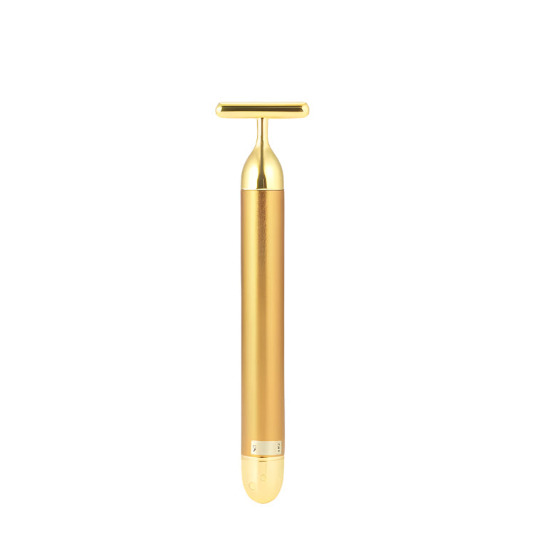 GildedGlow Luxe Gezichtsmassage Roller | Revitaliseer je huid met een elektrisch massagetool met 24K goud voor een stralende teint