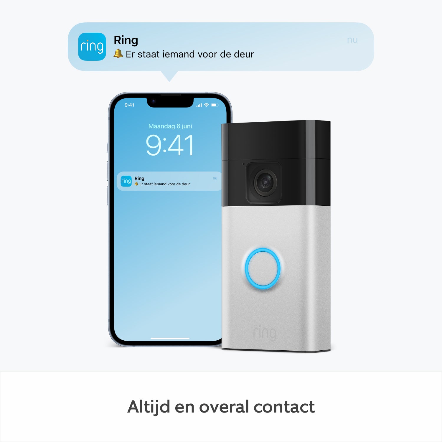 LuxGuard Luxe Videodeurbel | Draadloze videodeurbel met batterij voor ultieme beveiliging