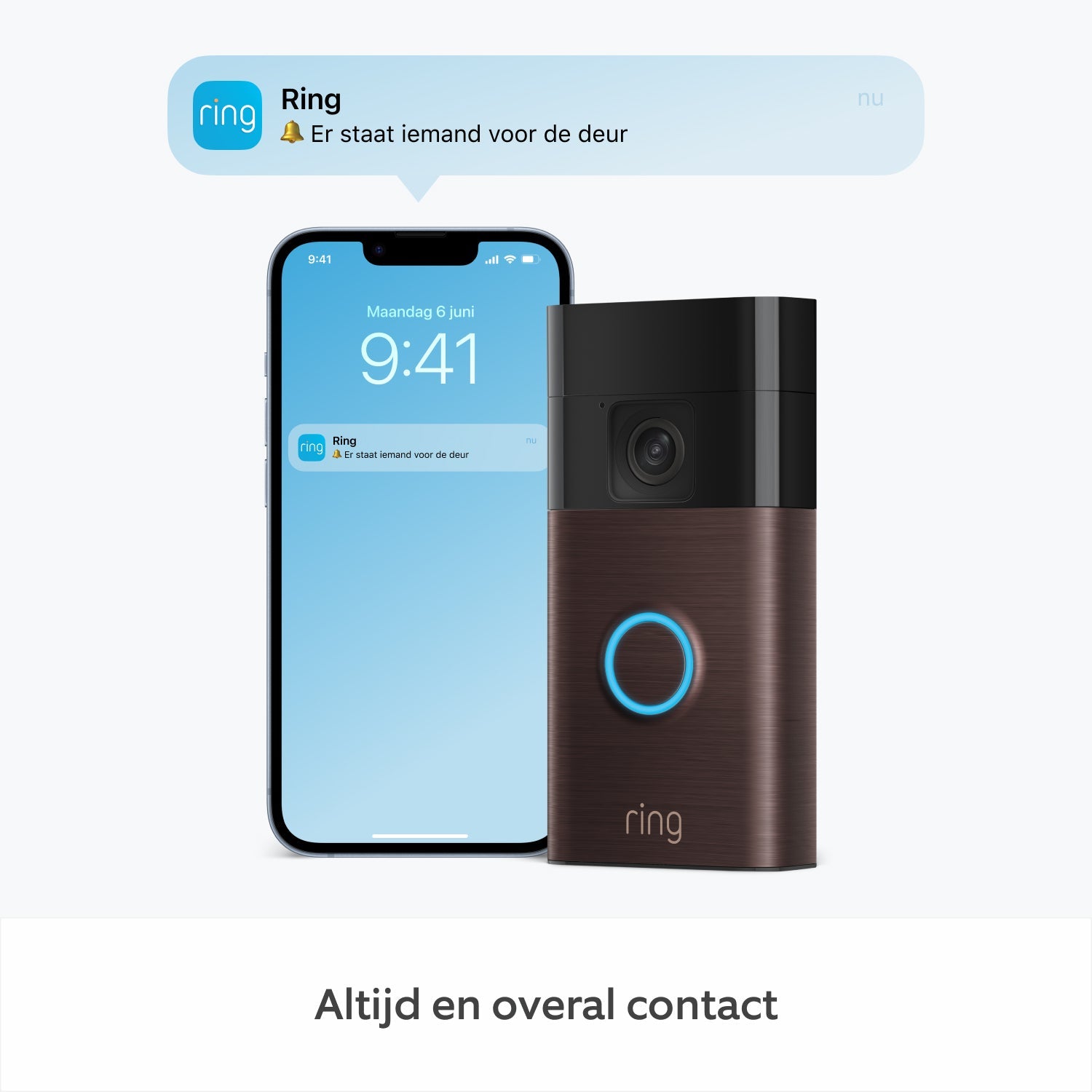 LuxGuard Luxe Videodeurbel | Draadloze videodeurbel met batterij voor ultieme beveiliging