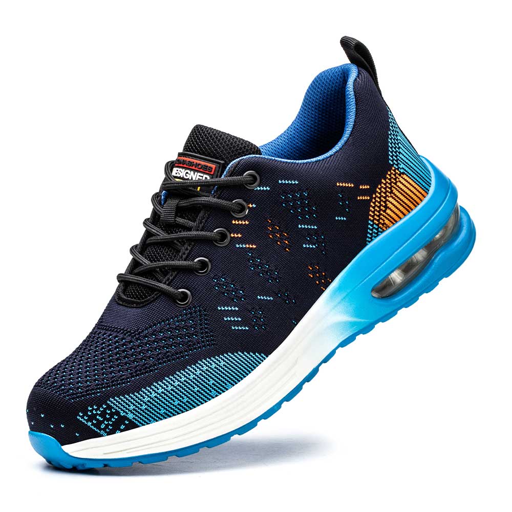 Lichte Stalen Neus Werk Sneakers met Ademend Mesh en Antislip Zolen – Comfortabele Veiligheidsschoenen voor Mannen