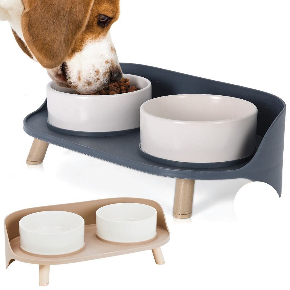 Flexifeast Verhoogde Voerbak Station voor Grote Honden met Antislip Basis