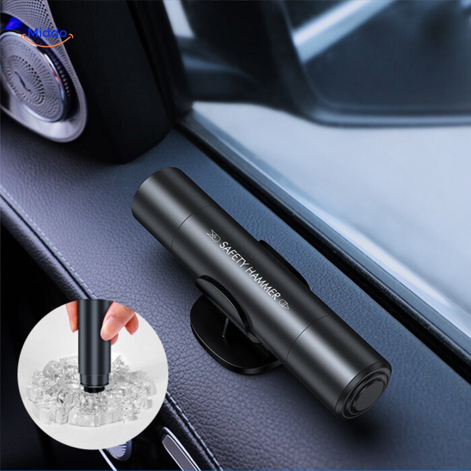 Élégance | 2-in-1 Noodhulpgereedschap | Ruitenbreker - Gordelsnijder - Compact