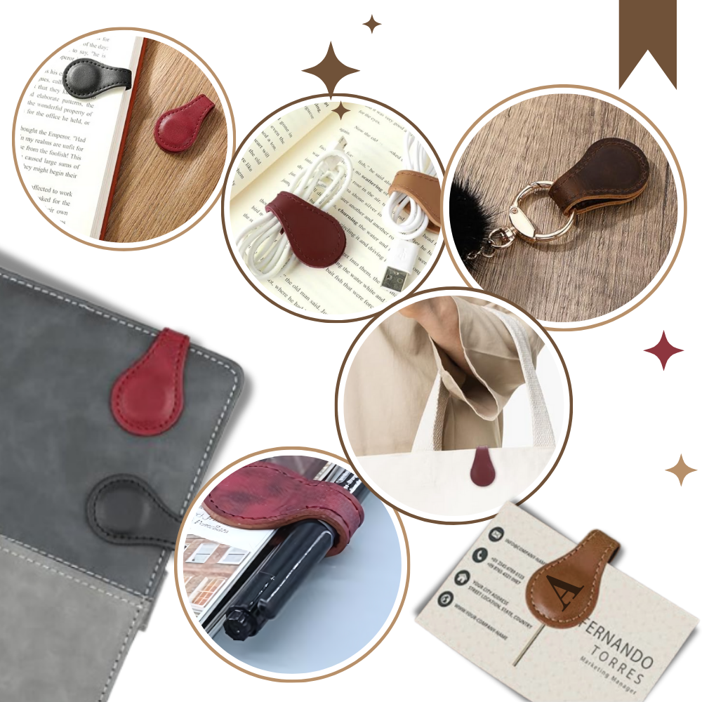 Stijlvolle Gepersonaliseerde Magnetische Lederen Boekenlegger