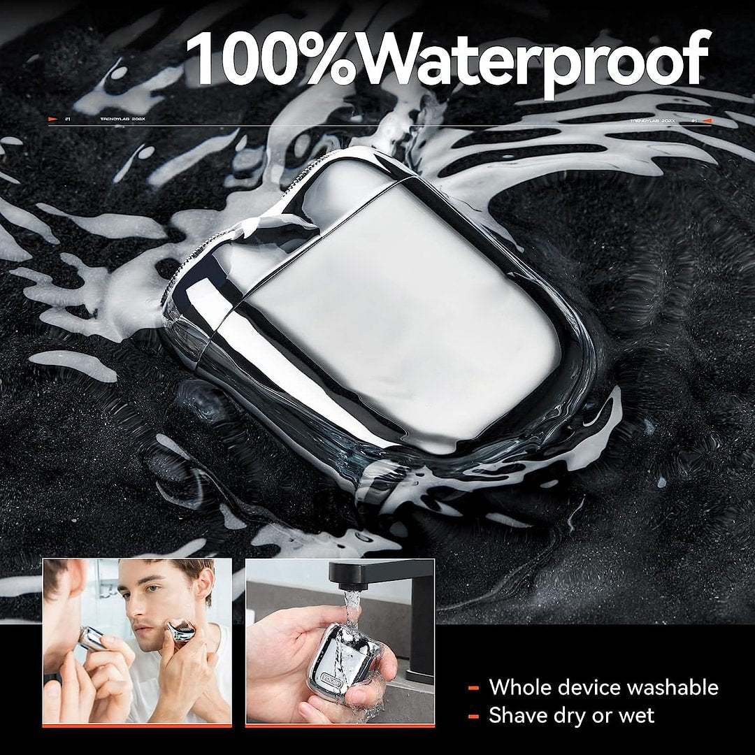 AureoShave Compacte Elektrische Scheerapparaat | Oplaadbaar via USB, waterdicht en perfect voor thuis, in de auto en op reis.