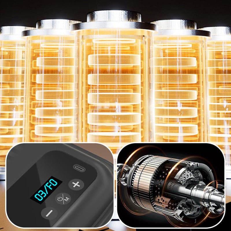 LuxuraPulse 4-Koppig Fascial Gun Massageapparaat | Verlicht spierspanning en bevorder herstel met luxe