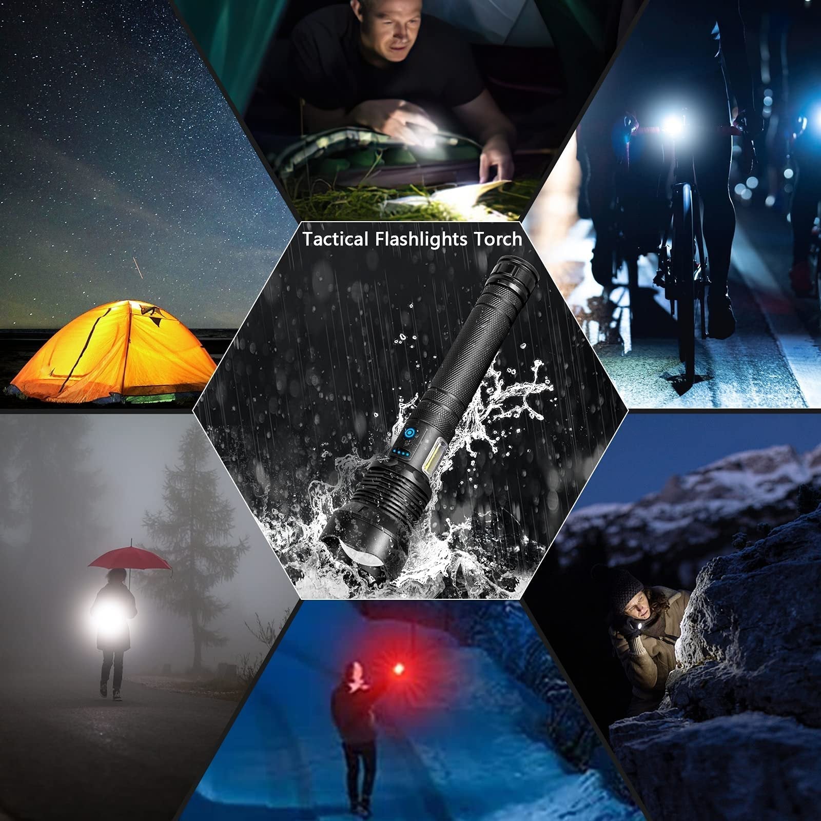 LuxeBeam High-Performance Zaklamp | Superheldere, duurzame en oplaadbare zaklamp voor elke situatie