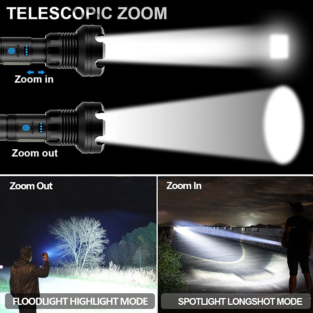 LuxeBeam High-Performance Zaklamp | Superheldere, duurzame en oplaadbare zaklamp voor elke situatie
