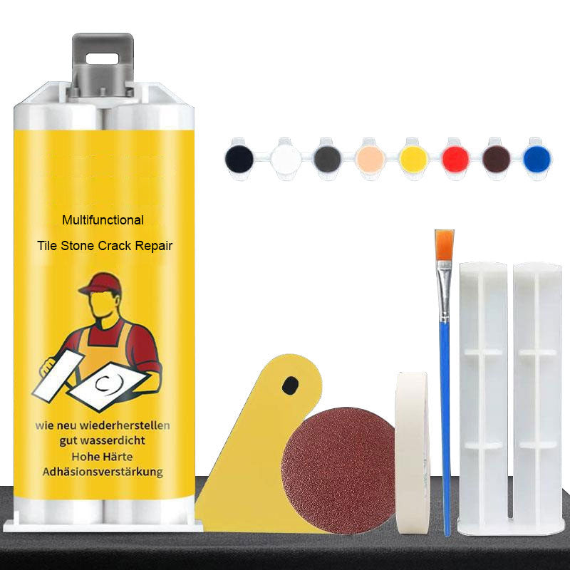 LuxuraFix Tegel- en Steenbreukreparatieset | Hoogwaardige set voor moeiteloze reparatie van tegels en steenbreuken