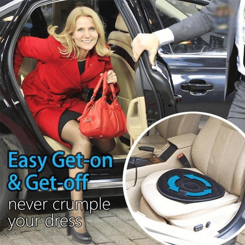 LuxuraComfort 360° Draaibaar Zitkussen | Ervaar ultiem comfort en mobiliteit onderweg