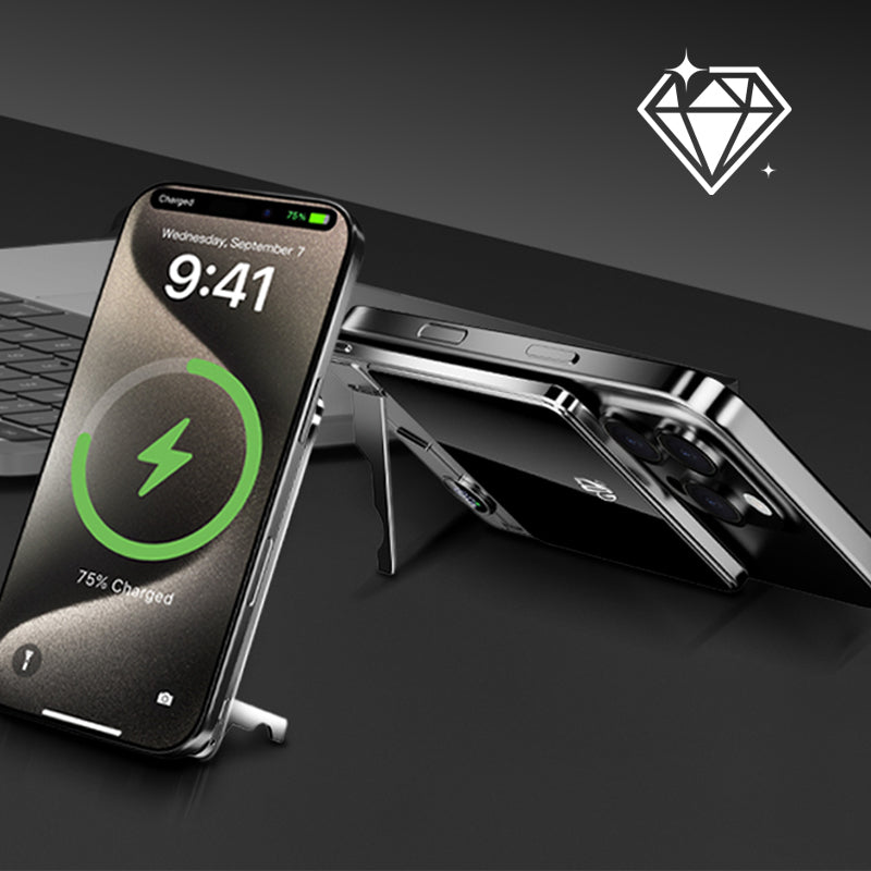 LuxuraTech Dual-Mode Magnetische Powerbank | Veelzijdige oplaadoplossing met geïntegreerde standaard voor ultiem gemak