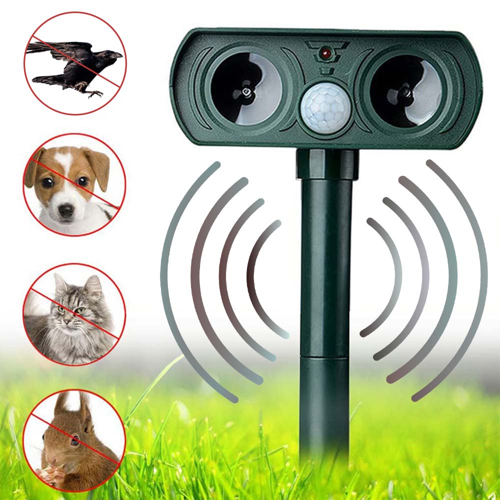 AviGuard Luxe Zonne-energie Ultrasone Afschrikkingsapparaat | Effectieve afschrikking van vogels en dieren voor serene buitenruimtes