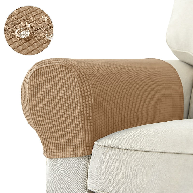 Stretch Armleuninghoezen – Spandex Hoezen voor Stoelen & Fauteuils, Set van 2, Bordeaux