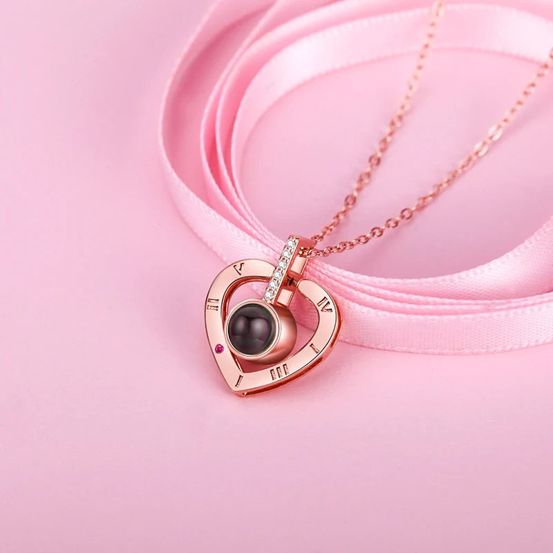 Roman ketting | Eeuwige roos en hart ketting | Luxe geschenkset