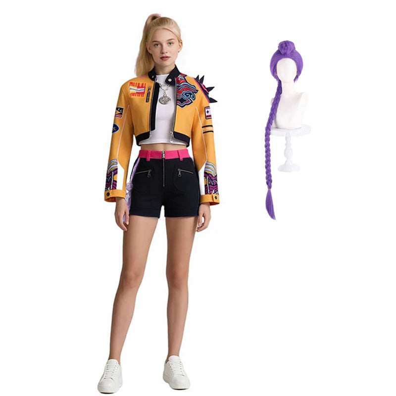 Meisjes Futuristisch Halloween Kostuum Crop Jacket Lange Mouwen