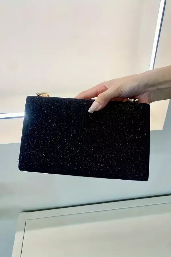 Dames Clutch Tas Zwart Één Maat Acryl