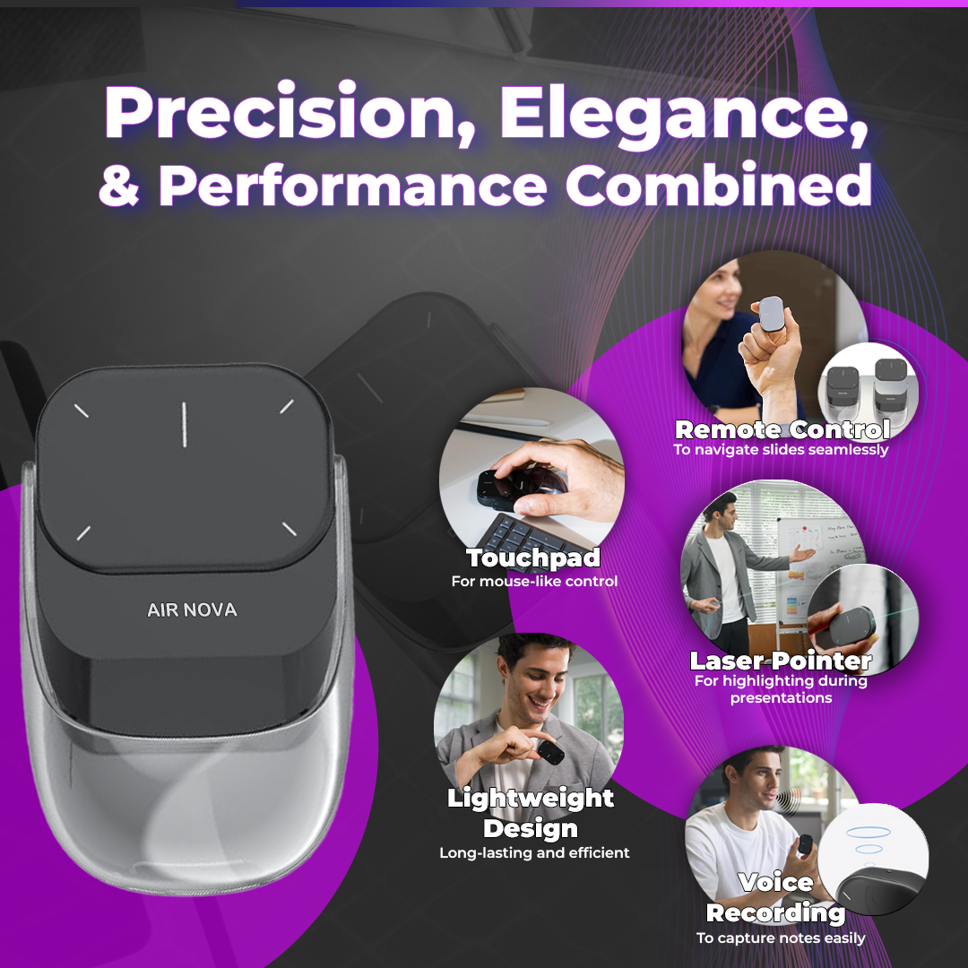 AirGlide Bluetooth Air Mouse | Draadloze Touchpad & Laser Pointer voor Naadloze Besturing