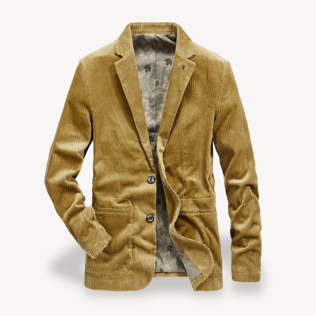 Heren Cordura Klassieke Blazer – Slim Fit Corduroy Jas in Retro-stijl