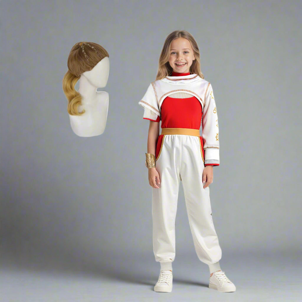 Meisjes Halloween Kostuum Witte Vampier Outfit Set